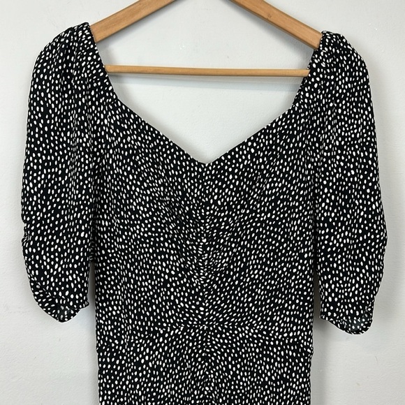 OPEN EDIT  Black Brush Dot Dress Sz S - Picture 6 of 14